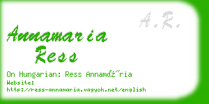 annamaria ress business card